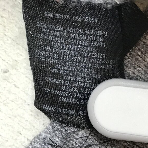 Anthropologie Jacket Womens XL Gray Ivory Asymmetrical Zip Knit Sweater Moto - Picture 5 of 5